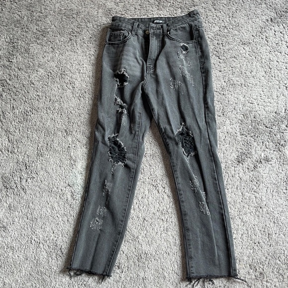 Like new, black distressed jeans - Picture 1 of 3